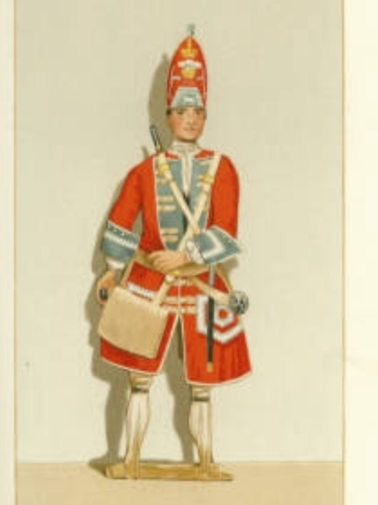 British Grenadier Mitre Cap, 2nd Regiment of Foot, circa 1740 Great